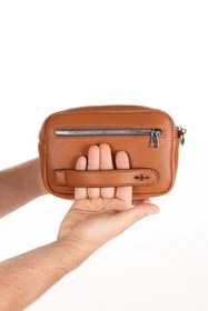 Resim Newish Polo Erkek El Askılı Portföy Clutch El Çantası new256 - Taba 
