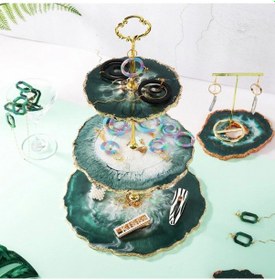 Resim Tahtakale Toptancı Epoksi Silikon Cupcake Standı Kalıp Yuvarlak 3 Lü Kek Standı E209 