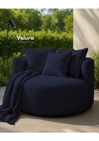 Resim Miz Berjer & Puf & Armut & Tekli Koltuk & Dinlenme Koltuğu - Lacivert Lacivert 