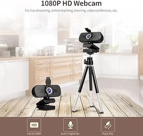 Resim Mistaha 1080 P Geniş açılı Webcam Video Konferans Kamera USB Tak & Çalıştır ile Lens Kap & Tripod Dizüstü Masaüstü TV için kutu 