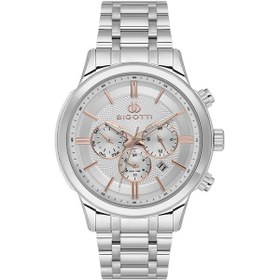 Resim Bigotti Erkek Kol Saati Esbg.b.10670-1 Metal Kordon 44 Mm Kasa Çapı Gümüş 