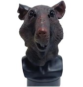 Resim Komik Karikatür Sıçan Hayvan Fare Lateks Maske Cosplay Fantezi Beyaz 