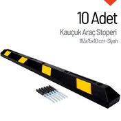 Resim İleri Trafik Kauçuk Araç Stoperi 183x15x10 cm 10 Adet Set 