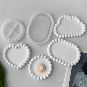 Resim Silikon Altlık Kalıbı DIY El Sanatları İçin - Temizlemesi Kolay, Benzersiz Tasarımlarla Dayanıklı Depolama Altlikleri Yaratın (Kalp, Yıldız, Çiçek vb.), Altlık Yapma Kiti|Canlı Altlık|Temizlemesi Kolay Malzeme 