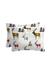 Resim %100 Pamuklu Flanel Kumaşından Yastık Kılıfı 50x70 2 Adet Turuncu 