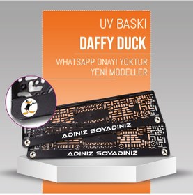 Resim Daffy Duck Plakalık, 2 Adet Premium Uv Baskı, Plakalıkhane 