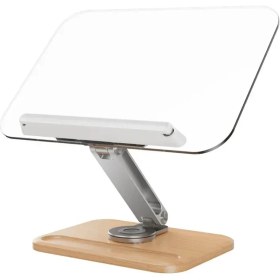 Resim Coverzone Profesyonel Kitap Okuma Tutucu Şeffaf Ders Çalışma Sunum Standı iPad ile Uyumlu Çizim Kitap Okuma Katlanabilir Ahşap Tabanlı Ayarlanabilir Tutucu 