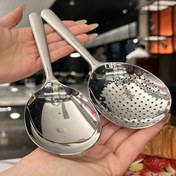 Resim 1 Adet Büyük Paslanmaz Çelik Büfe Kaşığı, Büyük Servis Kaşığı, Parti/Banket/Büfe Kaşığı, Bulaşık Makinesinde Yıkanabilir, Mutfak Gümüş Kaşığı, Aile Kullanımı İçin Pratik Mutfak Aletleri 