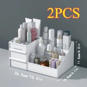 Resim Çekmeceli Yeni Çok Fonksiyonlu Kozmetik Saklama Kutusu - Geniş Düzenleyici, Banyo, Yatak Odası, Makyaj Masası ve Yurt için Uygun - Çok Bölmeli Makyaj Organizeri 