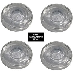 Resim Duvar Kapı Stoperi Tamponu Şeffaf 4'Lü 