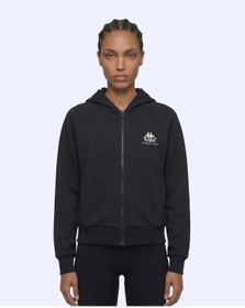 Resim Kappa Milas Full Zip Kadın Siyah Regular Fermuarlı Eşofman Üstü 