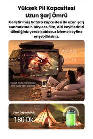 Resim Weartech K2 Bataryalı Taşınabilir Projeksiyon Cihazı Ultra Hd Android Ev Projektörü Wifi,bluetooth,hdmı 
