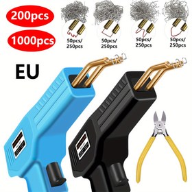 Resim BESPER Plastik Kaynak Tabancası Kiti - 200 adet/1000 adet Kaynak Çivi, Araba Tamponları ve Çeşitli Plastik Ürünler için Kolay Onarım, AB Fişi, 220V, Pil Gerektirmez, Güç Kaynağı Kaynak Aracı | Ergonomik Kolu Tasarımı | Dayanıklı Plastik Yapı, Plastik Onarım Kiti 