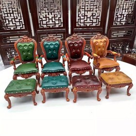 Resim 1:12 Minyatür Model Mobilya Sırtlık Sandalye, Retro Basit Ayaklı Sandalye, Vintage Sırtlık Sandalye Süsü, Mini Ev Süsleri için Çok Uygun, Tatil Hediyeleri, Masaüstü Dekorasyonu, Anneler Günü, Babalar Günü 