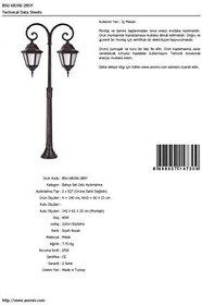 Resim Avonni 68206 Bahçe Set Üstü Aydınlatma, 60 w, Siyah 