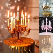 Resim 9 mumlu şık mumlu kilişli bir set - Düğünler, doğum günleri ve Noel için uygun çok yönlü dekorasyonlar - Güç kaynağına ihtiyaç duyulmuyor, dayanıklı malzemelerden yapılmıştır. 