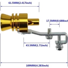 Resim Xiyu Shop Altın-L Tarzı Araba Turbo Düdük Susturucu Egzoz Borusu Otomatik Üfleme Valfi Simülatörü Tüm Arabalar Için Evrensel Araba Styling Tunning Xl (Yurt Dışından) 