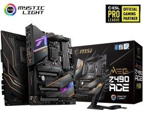 Resim MSI MEG Z490 ACE SOKET 1200 DDR4 4800 (OC) PCI-E Gen 4 ,M.2 USB3.2 RGB 1x 2.5G LAN + 1x 1G LAN Wi-Fi 6 ATX 