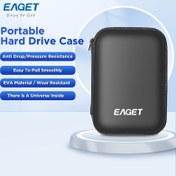 Resim 1 adet EAGET Taşınabilir Sert EVA Seyahat Çantası 6.35cm HDD/SSD için - Hafif, Darbe Geçirmez Koruma Anti-Drop/Presürans Direnci ile, Kolayca Pürüzsüz Çekilebilir, EVA Malzemesi, Elektronik Aksesuarlar Düzenleyici, EAGE 
