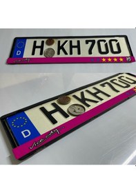 Resim Dekor Araç Plakalığı ''gta Vıce Cıty" Desenli Oto Plakalık Plastik 2 Adet 