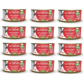 Resim Schesir Ton Ve Karidesli Tam Ve Dengeli Kedi Konserve Jöleli 140 Gr. X 12 Adet 