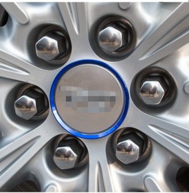 Resim Cadillac İçin 4 Adet Araba Alüminyum Tekerlek Göbeği Derorasyon Halkası Mavi 