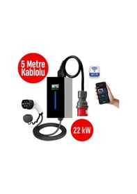 Resim SGSTEC Home 22 kW 5Metre Kablolu Taşınabilir Elektrikli Araç Şarj Cihazı 
