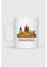 Resim Kwanzaa African Piknik Sepeti Tasarımlı Kupa Bardak Beyaz 