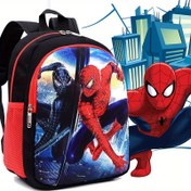 Resim Marvel okul çantası Spiderman sırt çantası çizgi film Kaptan Amerika okul çantası hediye 