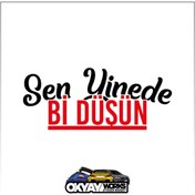 Resim OkyayWorks Sen Yinede Bi Düşün Sticker - Siyah 