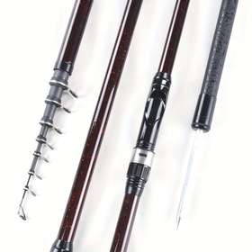 Resim Karbon Fiber Taşınabilir Katlanabilir Balık Oltası - Tatlı ve Tuzlu Su için Hızlı Eylem Ultrahafif Seyahat Kamışı, Kırmızı Benekli Tasarım, Çok Uzunluk Seçenekleri (7.87ft-14.76ft) 70-100cm Katlanabilir Teleskopik Tasarım, Sazan, Bass, Tatil Balıkçılığı için İdeal, Ultra Hafif Balıkçı Çubuğu, Yüksek Kaliteli Tutamaklar 