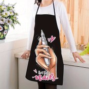 Resim 1 adet Unisex Mutfak Örtüsü, El, Tırnak, Kalem Baskılı - Dayanıklı Polyester, Pişirme, Bahçe, Barbekü için İdeal - Ev Mutfak Pişirme Festivali Parti Hediyesi, Mutfak Örtüsü | Eğlenceli Tasarım | Dayanıklı Örtü 