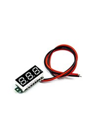 Resim TLS Robotik 0.28 inch 3.5-30V İki Kablolu DC Yeşil Voltmetre 