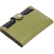 Resim Yeşil Deri Unisex Kredi Kartlık - S1KK00001653-J2G 