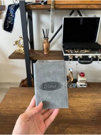 Resim EFE DERİ EFE DERİ Ford Deri Dikişli Araç Ruhsat Kılıfı Kabı Oto Ruhsatlık Araba Ruhsat Koruyucu 