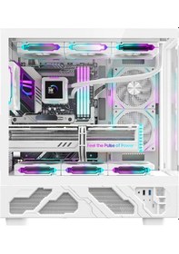 Resim Dragos Basalt Pro V2 Beyaz Temperature 6x Argb Fan 600w 80+ Matx Bilgisayar Kasası 