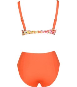 Resim Endeep Beria Kadın Turuncu Desenli Toparlayıcı Askılı Bikini Takımı Turuncu 