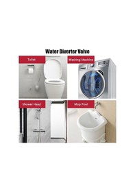 Resim Pazly Kkmoon Bidet T-adaptörü, Kapama Vanası, Paslanmaz Çelik, Çift Bağlantı, Tuvalet Banyo İçin, El Tipi 1-8, Hijyenik 