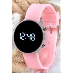 Resim Spectrum LED Watch Toz Pembe Renk Dijital Bayan Yetişkin Kız Çocuk Kol Silikon Saati ST-303560 