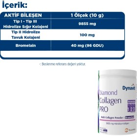Resim Dynavit Multi Collagen Powder Bromelain & Collagen Hyaluronic Acid - Kolajen Tanışma Paketi 