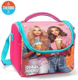 Resim Coral High Kız Çocuk Termoslu Beslenme Çantası - Pembe Kırmızı Fashion Girl, Kız Çocuk 