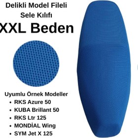 Resim EŞREFOĞLU-EMA Scooter Sele Kılıfı File Mavi Xxl Beden 