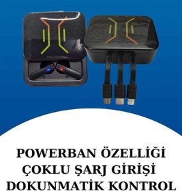 Resim teknodayım Wireless Şarjlı Akıllı Saat ve Dijital Göstergeli Kablosuz Bluetooth Kulaklık Nabız Ölçer 