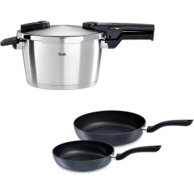 Resim Fissler Vitaquick Premium 4,5 Litre Düdüklü Tencere + Tava Set 