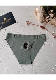 Resim Lovely Kalp Aksesurlı Orijinal Lazer Kesim Dikişsiz İthal Külot/s Yeşil 
