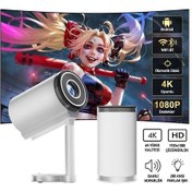 Resim Robeve Robeve Taşınabilir Ayarlanabilir Projeksiyon Cihazı 4k Görüntü Portatif 1080p Destekli Smart Projeksiyon 