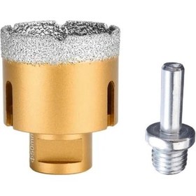 Resim 50 Mm Granit Mermer Seramik Delme Panç Spiral Ve Matkap İçin Aparatlı M14 