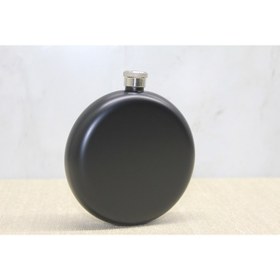 Resim Yuvarlak Tekli Matara 8 Oz Siyah 
