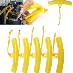 Resim 5 adet/takım Alaşım Jant Koruyucu Motosiklet Lastiği Kenarını Çıkarma Yumuşak Kapak Koruma Lastik Çelik Halka Koruyucu Kılıf 