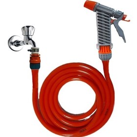 Resim Plasyay Düz Sulama Yıkama Hortum ve Tetik Başlıklı Set 35 Metre 